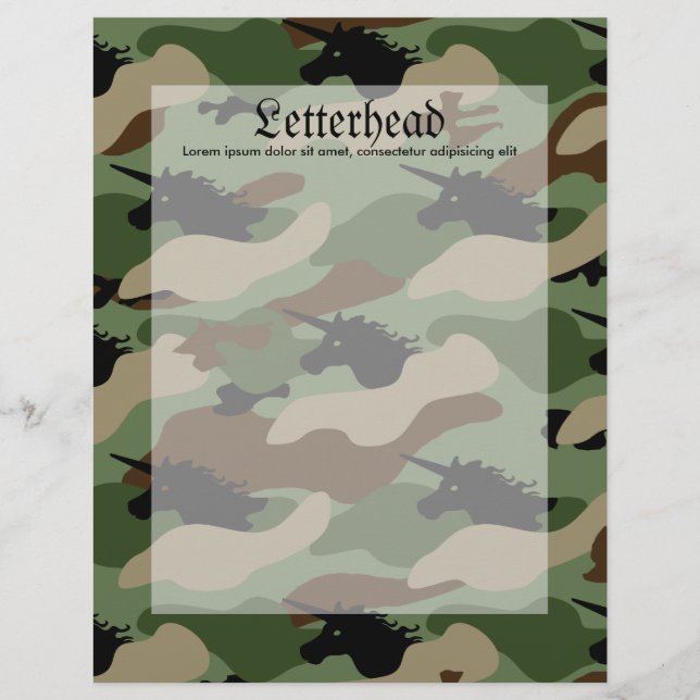 Lámina Camuflaje de Unicornio (Anverso)