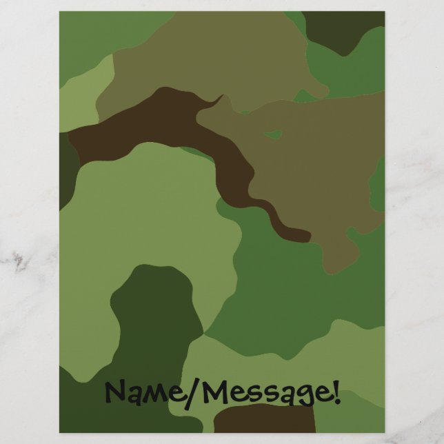 Lámina Camuflaje militar tradicional (Anverso)