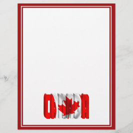 Lámina CANADÁ Canadiense Flag Text