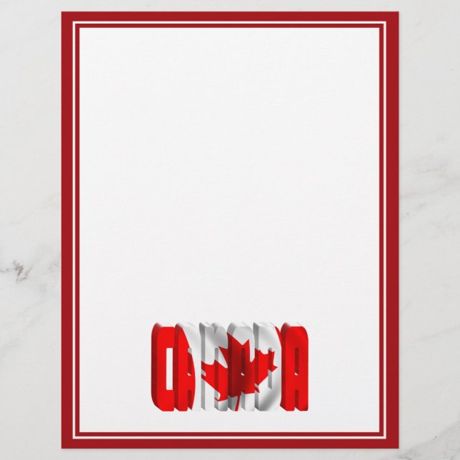 Lámina CANADÁ Canadiense Flag Text (Anverso)