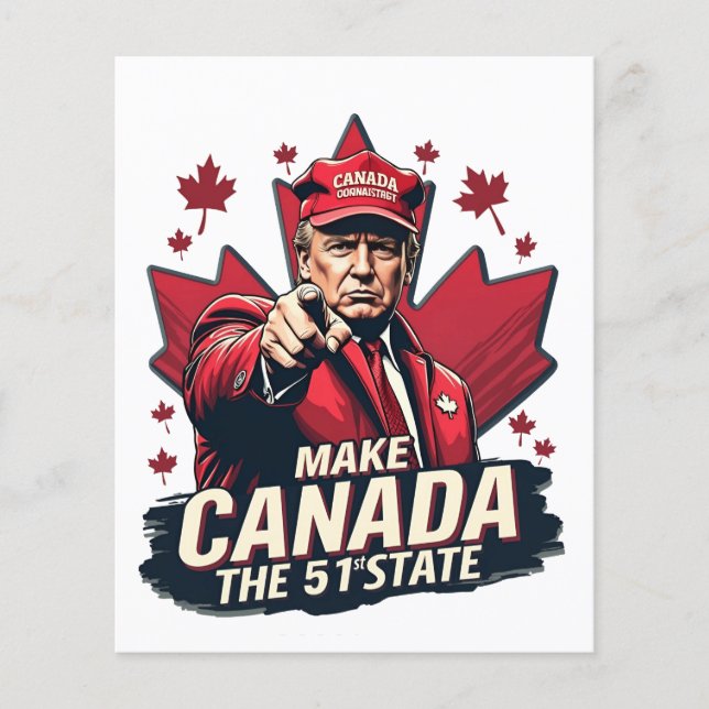Lámina Canadá: el 51° Estado Trump Canadá (Anverso)