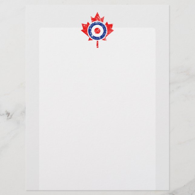 Lámina Canadiense Maple Leaf Roundel Grunge Mod CANADA (Anverso)