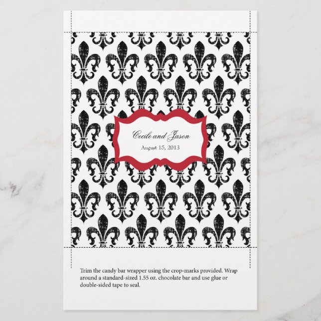 Lámina Candy Bar Wrapper | Rojo de Nueva Orleans (Anverso)
