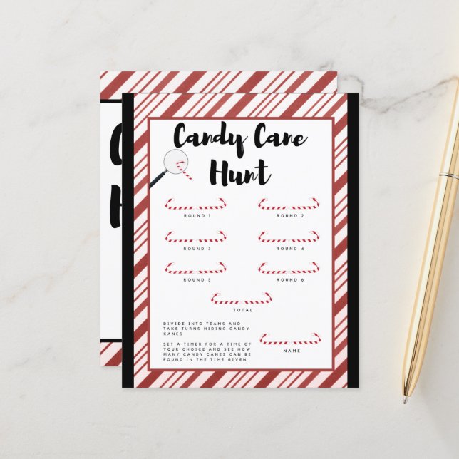 Lámina Candy Cane Hunt Game (Anverso/Reverso In Situ)