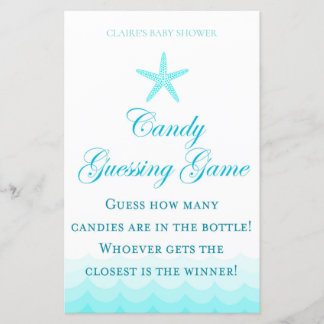 Lámina Candy Guessing Game - Baby Shower Game