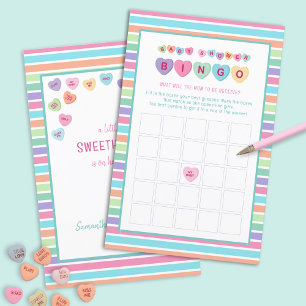 LÁMINA CANDY HEART BABY SHOWER BINGO GAME