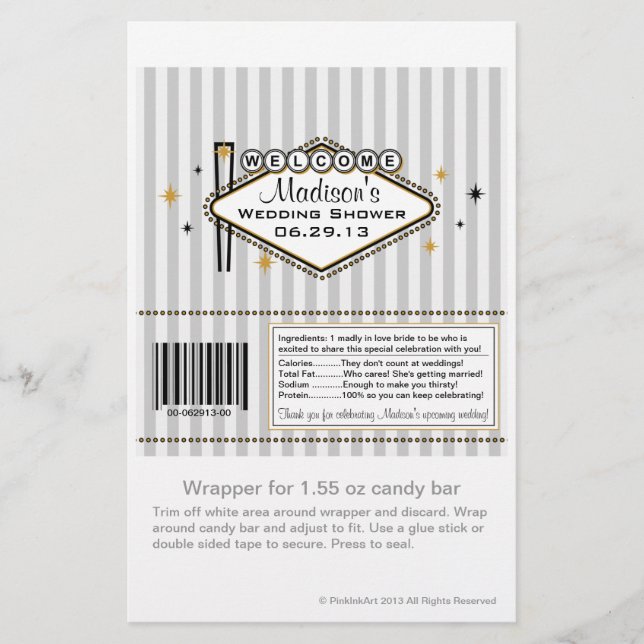 Lámina Candy Wrapper, Boda de Las Vegas (Anverso)