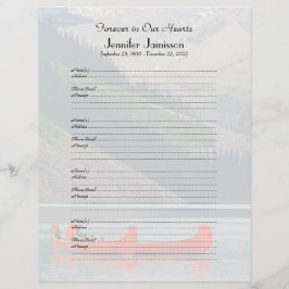 Lámina Canoas Montañas de Rótulo de relleno de libros con