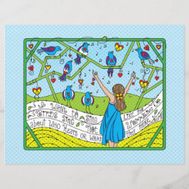 Lámina Canta Like The Birds Sing_Flat Paper Sheet 11"x8.5