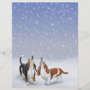 Lámina Canto Nieve Basset Letterhead Stationery