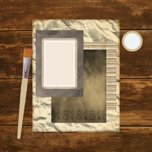 Lámina Capas de papel de cuadernillo vintage 11