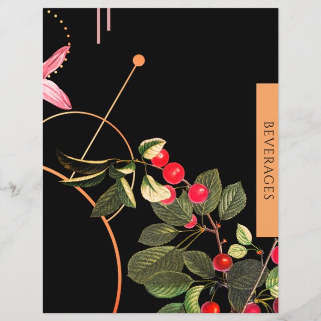 Lámina Capítulo de receta | Bebidas | Cerezas negras (Anverso)