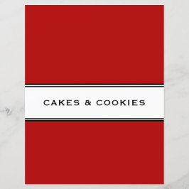 Lámina Capítulo de receta | Cookies de pasteles | Blanco 