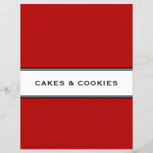 Lámina Capítulo de receta Cookies de pasteles Blanco