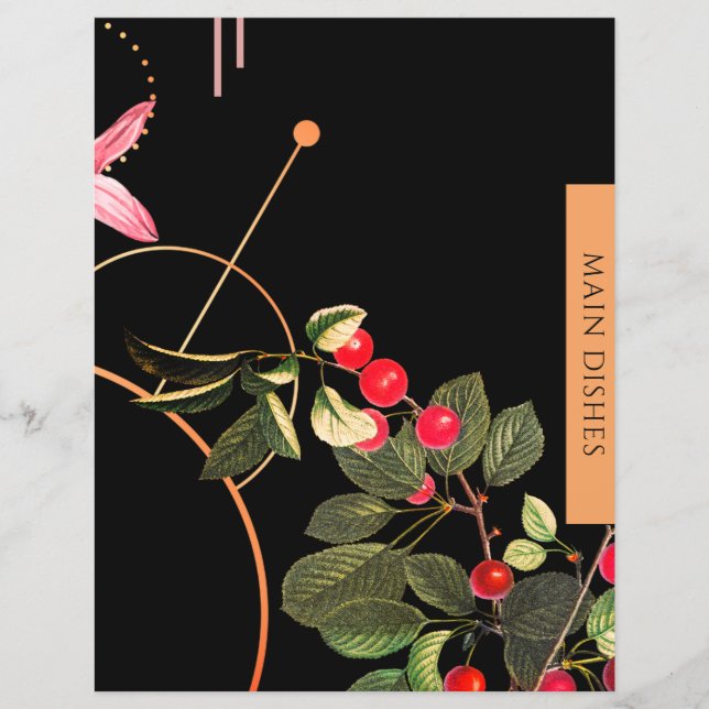 Lámina Capítulo de receta | Principales platos | Cerezas  (Anverso)