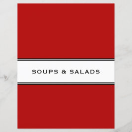 Lámina Capítulo de receta | Sopa y ensalada | Blanco y ne