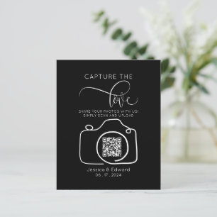 Lámina Capturar el código Qr de amor Moda negra Boda mode