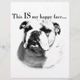 Lámina Cara Feliz de Bulldog