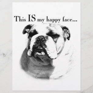 Lámina Cara Feliz de Bulldog