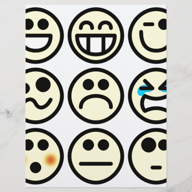 Lámina cara feliz de emoticono (Anverso)
