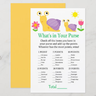 Lámina Caracol ¿Qué hay en tu bolso?