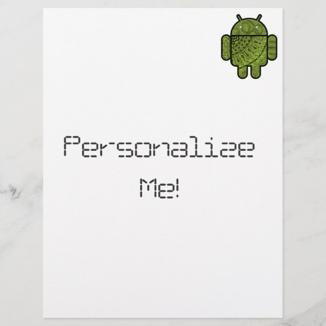 Lámina Carácter Pancho Doodle para robot Android™ (Anverso)