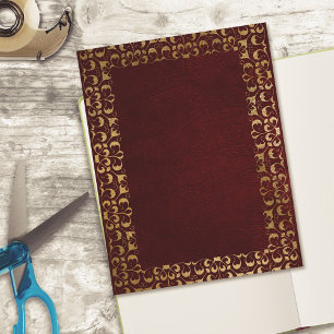 Lámina Cardstock de cartón de cuero rojo