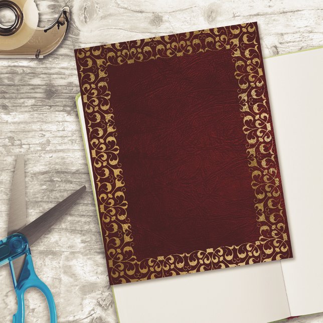 Lámina Cardstock de cartón de cuero rojo (Subido por el creador)