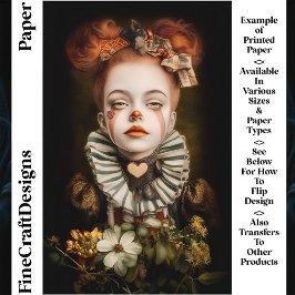 Lámina Carnaval Circus Clowe Chica CN3 Scrapbook Paper