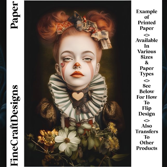 Lámina Carnaval Circus Clowe Chica CN3 Scrapbook Paper (Subido por el creador)