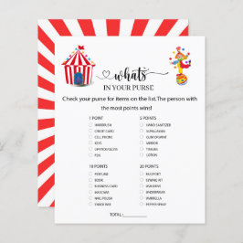 Lámina Carnaval de circo ¿Qué tienes en tu bolsillo?