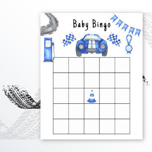 Lámina Carreras Juego de bingo para ducha bebé