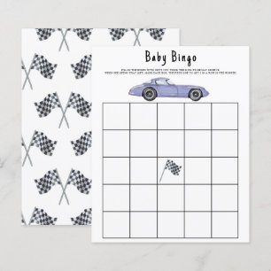Lámina Carreras Juego de bingo para ducha bebé