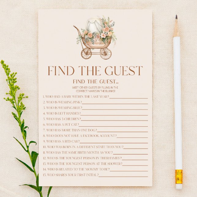 Lámina Carrito Floral Encuentra El Juego De Baby Shower I (Subido por el creador)