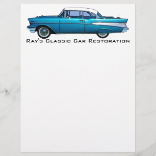 Lámina Carro clásico 1957 Chevy BelAire personalizado mem