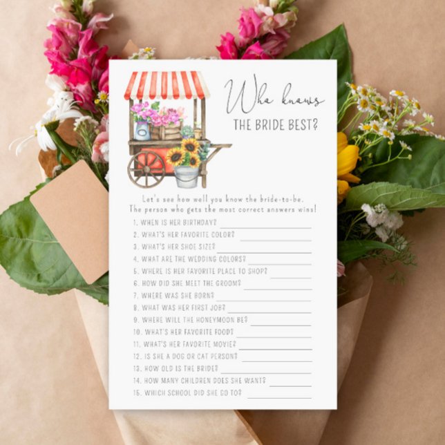 Lámina Carro de flores - Quién conoce el mejor juego de l (Subido por el creador)