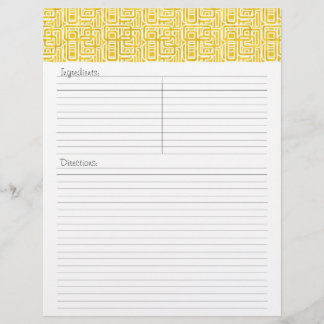 Lámina Carta con Receta de Julianna