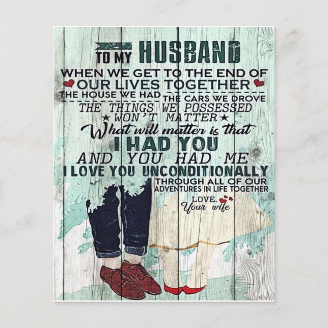 Lámina Carta corta al marido | Regalo de diseño de Guay | (Anverso)