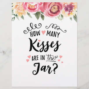 Lámina CARTA ¿Cuántos besos hay en el frasco?
