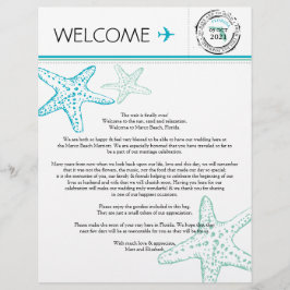 Lámina Carta de bienvenida boda para Florida
