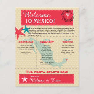 Lámina Carta de bienvenida boda para Riviera Maya México