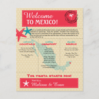 Lámina Carta de bienvenida boda para Riviera Maya México