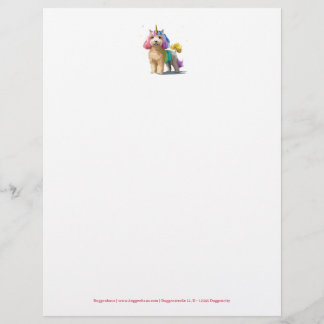 Lámina Carta de Caniche Unicornio 