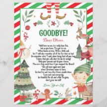 Carta de Elf Goodbye, Navidades de Adiós, Elf