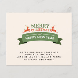 Lámina Carta de invitación para Navidad de época de cosec