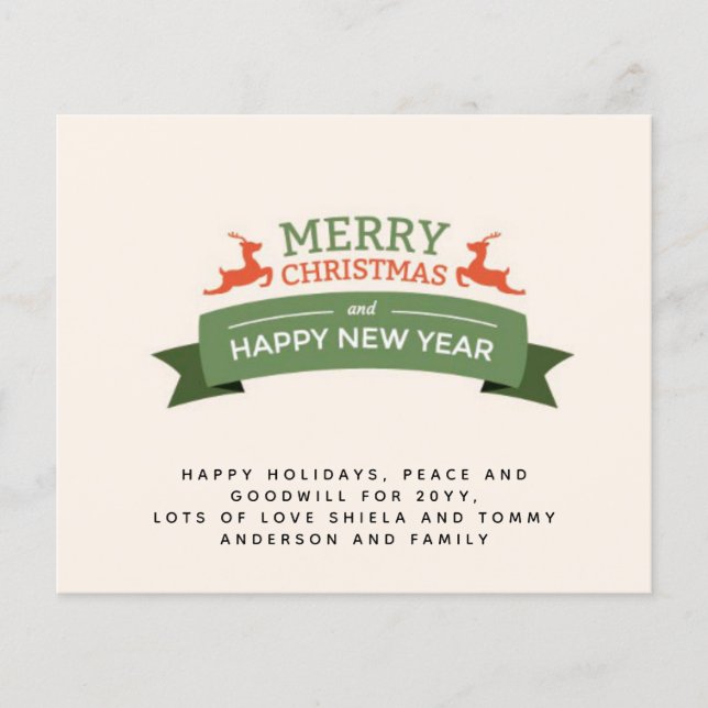 Lámina Carta de invitación para Navidad de época de cosec (Anverso)