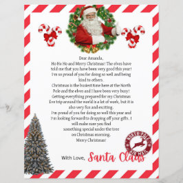 Lámina Carta de los Navidades de Santa Claus