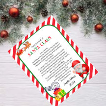 Carta de los Navidades de Santa Claus