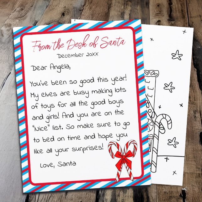 Lámina Carta de los Navidades de Santa Clause Kid (Subido por el creador)