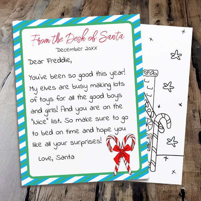 Lámina Carta de los Navidades de Santa Clause Kid (Subido por el creador)